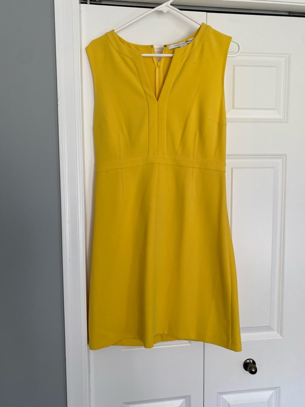 Diane von Furstenberg Sleeveless Yellow A-Line Women's Dress